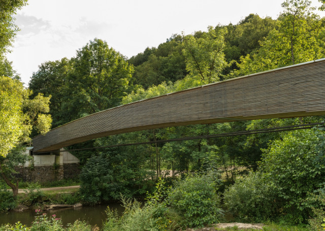 Le pont à Auel a été détruit par les inondations en juillet 2021. (c)vennbahn.eu