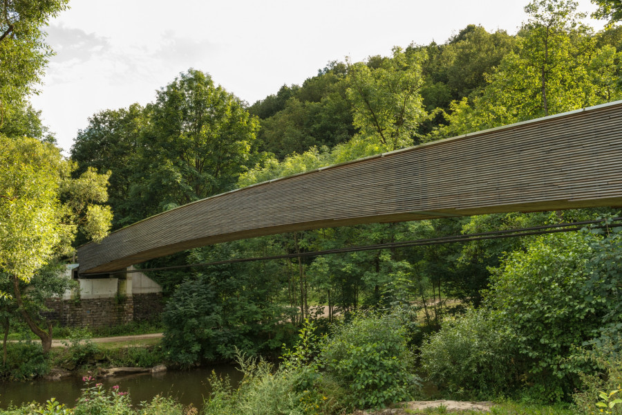Le pont à Auel a été détruit par les inondations en juillet 2021. (c)vennbahn.eu