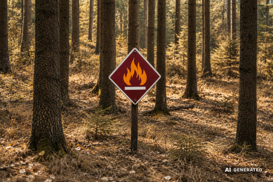 Brandgefahr-Trockenheit-AI generated